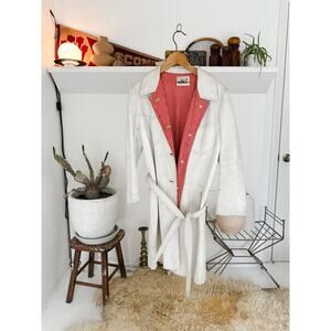 Vintage 1960s Anne Klein for Mallory White Leather Jacket Small